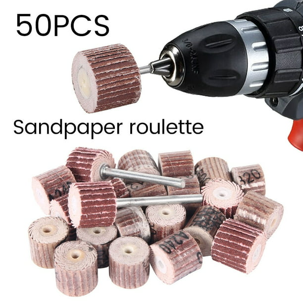 50x Flap Wheel Disc Sanding Drill Abrasive Sandpaper for Rotary Tool 80~600Grit 